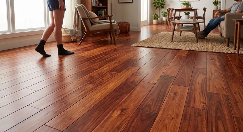 Cherry Floor Installation in Steep Falls, ME