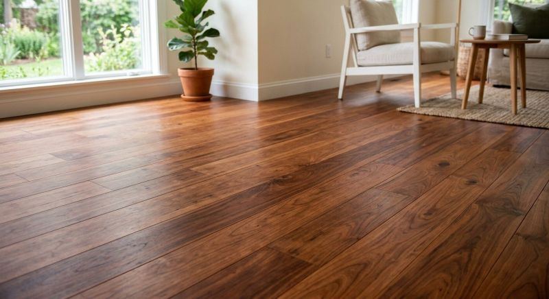 Cherry Floor Installation in Wells, ME