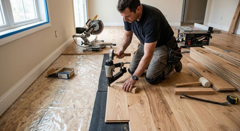 Hardwood Floor Installation in Wells, ME