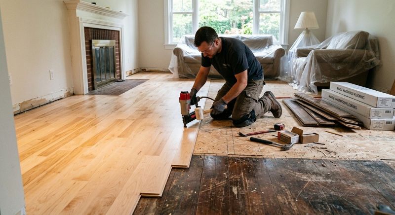 Maple Flooring Installation in Long Island, ME