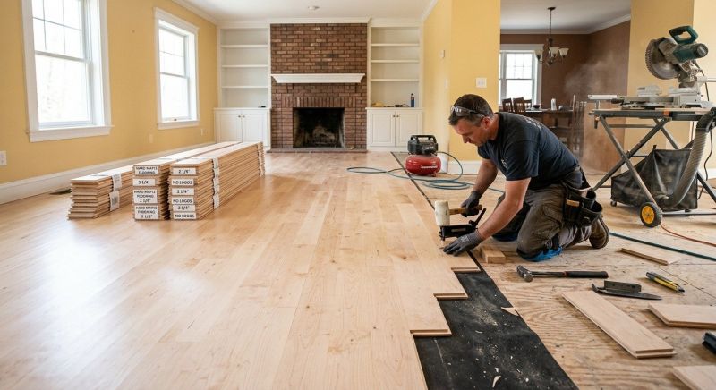 Maple Flooring Installation in Waterboro, ME