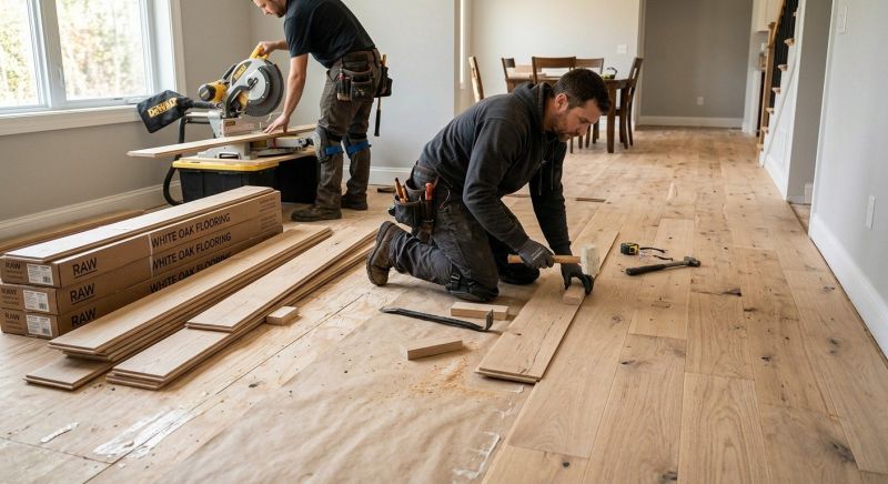 Oak Floor Installation in Gorham, ME