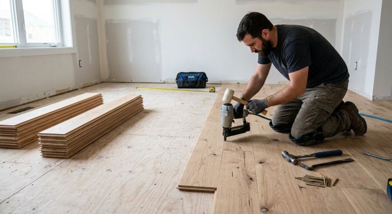 Oak Floor Installation in Lebanon, ME