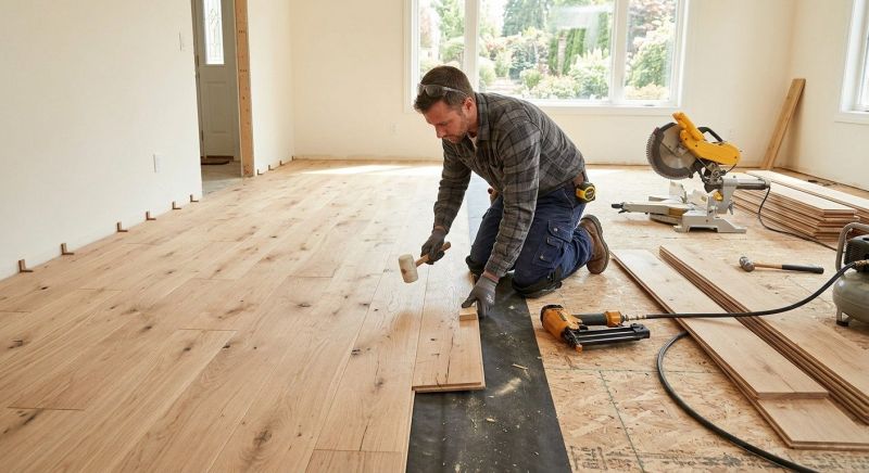 Oak Floor Installation in Scarborough, ME