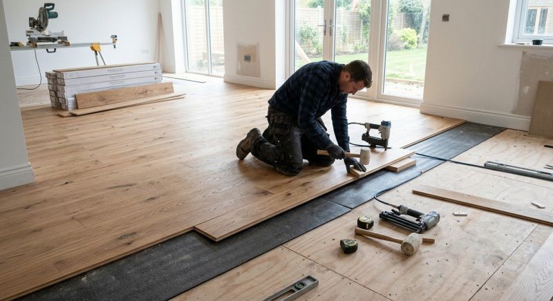 Oak Floor Installation in South Portland, ME