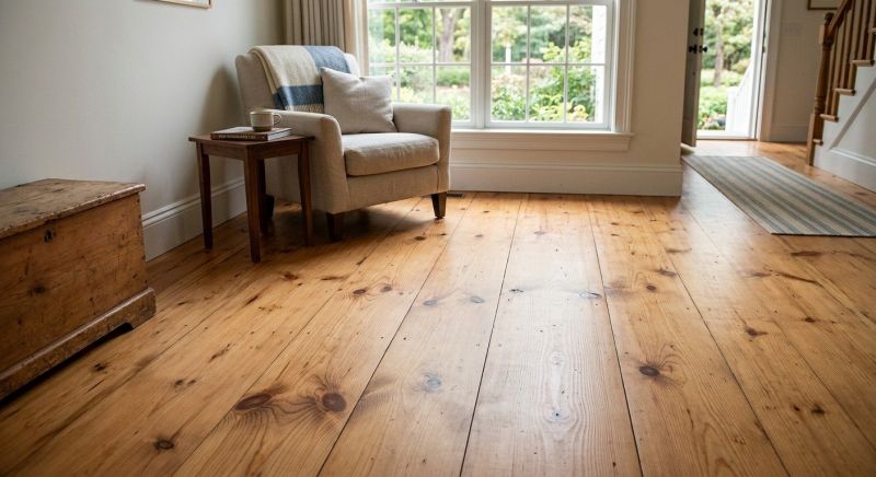 Pine Floor Installation in Saco, ME