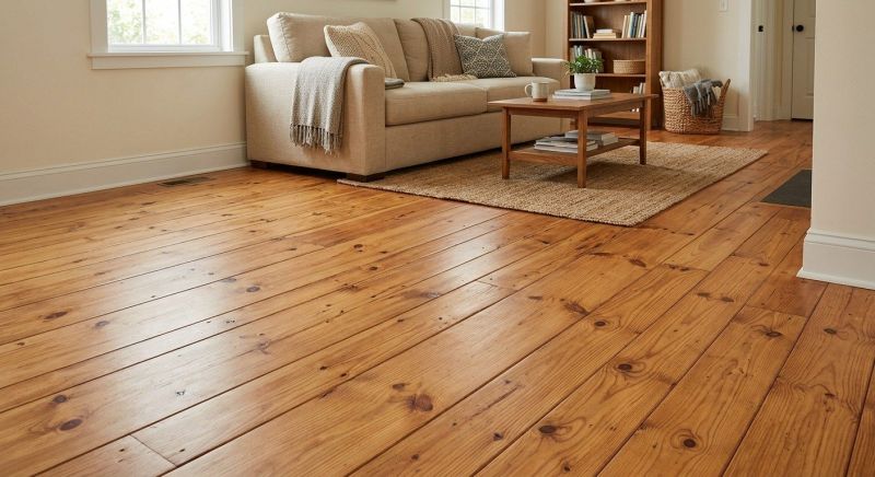Pine Floor Installation in Saco, ME