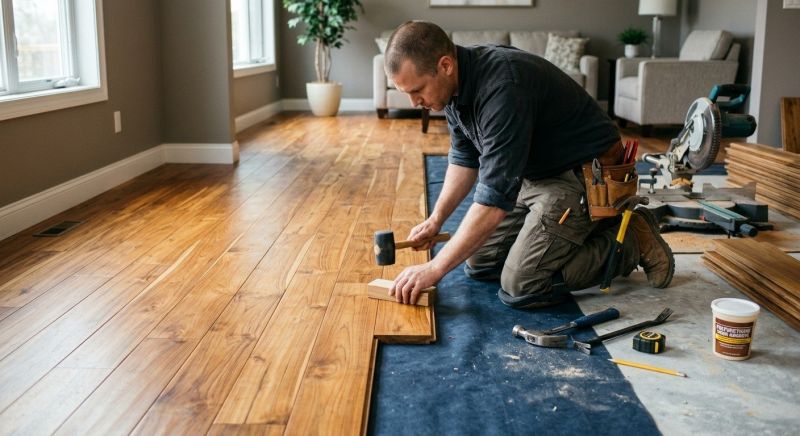 Teak Flooring Installation in Saco, ME