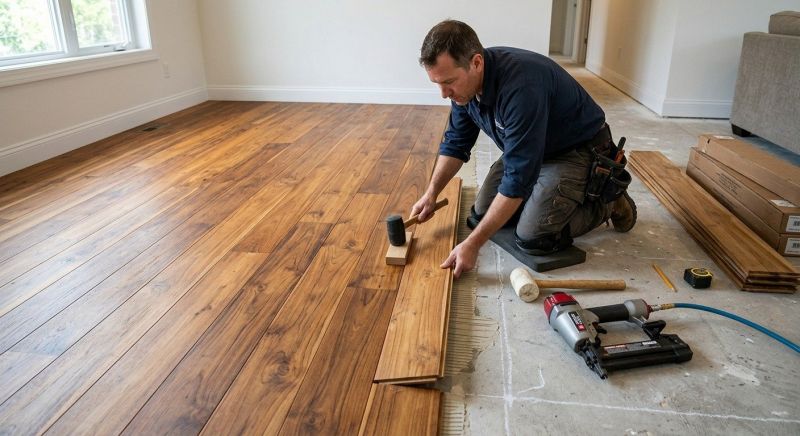 Teak Flooring Installation in Saco, ME