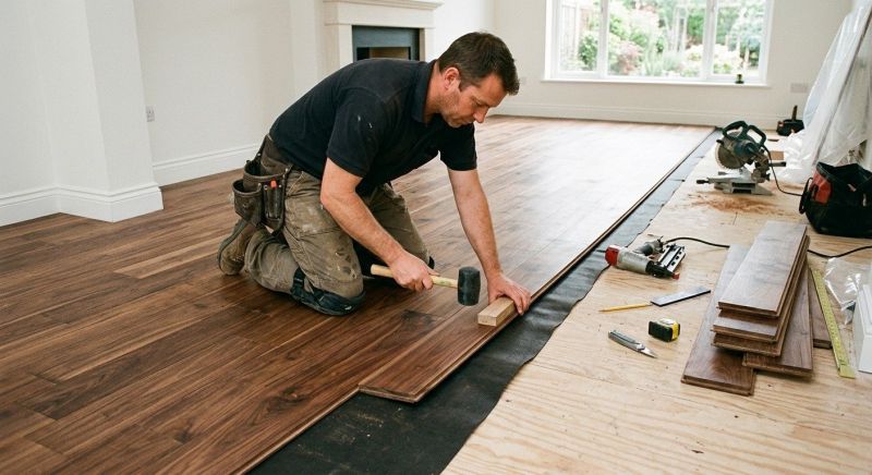 Walnut Flooring Installation in Saco, ME