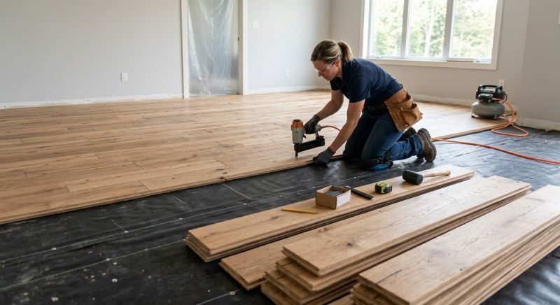 Walnut Flooring Installation in Saco, ME